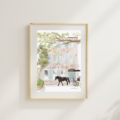 BLACK HORSE - Art Print