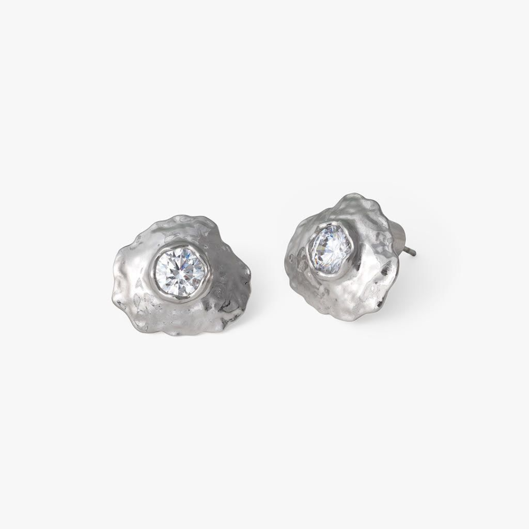 Cannonborough Rhodium Plated Stud Earring