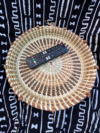 Small Rice Fanna with Love Knots made in the Lowcountry Charleston South Carolina in the Gullah Geechee tradition.