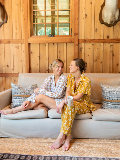 Butterscotch Bouquet Pajama Set - Short / Long