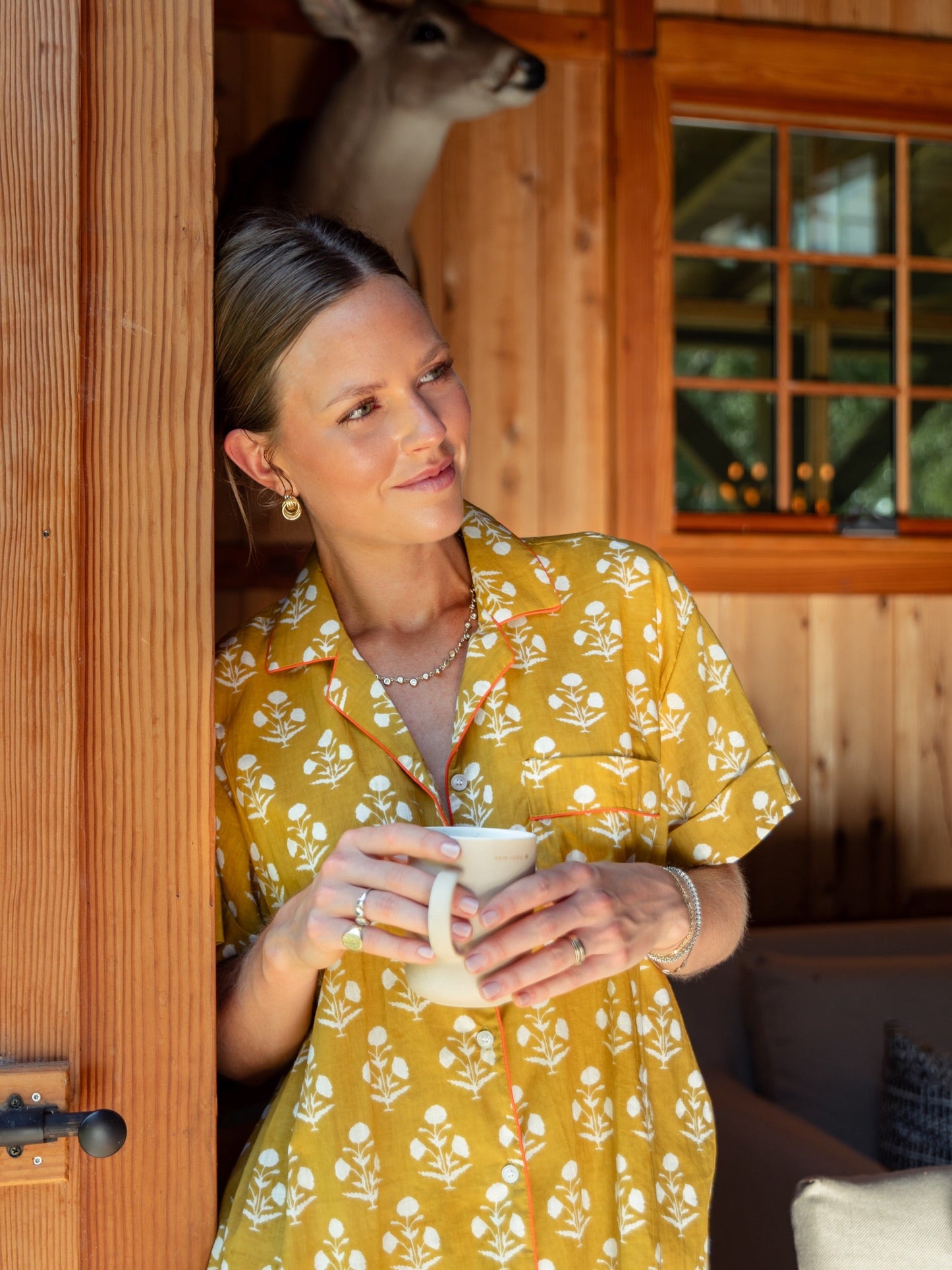 Butterscotch Bouquet Pajama Set - Short / Long