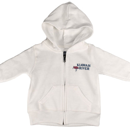 Infants Free As a Bird Zip Up Sweatshirt - White