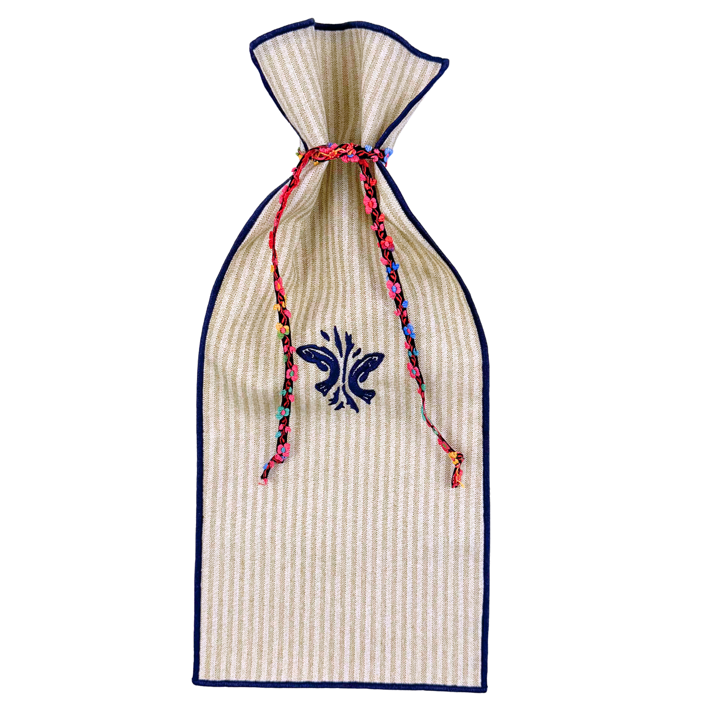 Kiawah River Wine Bag - Sandbar Stripe